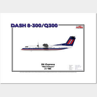 DeHavilland Canada Dash 8-300/Q300 - SA Express "Old Colours" (Art Print) Posters and Art